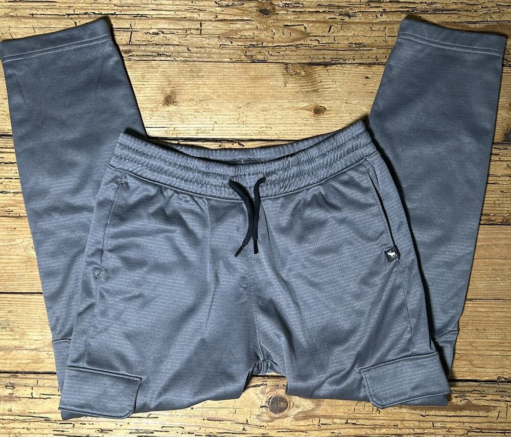 Abercrombie & Fitch Kids Jogger Cargo Pants Stretch Waist Gray Sz 11/12 NWOT